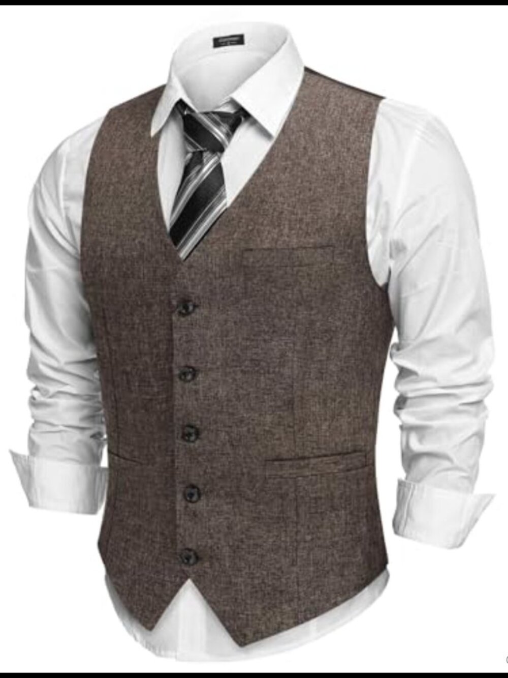 COOFANDY Men's Slim Fit Suit Vest Formal Dress Waistcoat Business